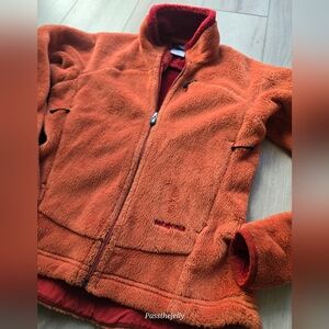 Patagonia Bright Orange Full-Zip Fleece Jacket